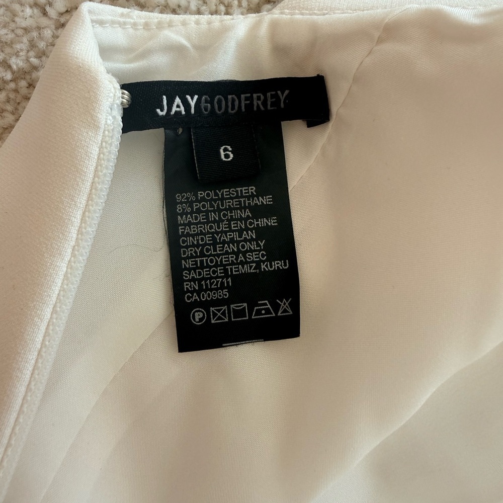 Jay Godfrey Soori Dress in Light Ivory - Picture 7 of 12